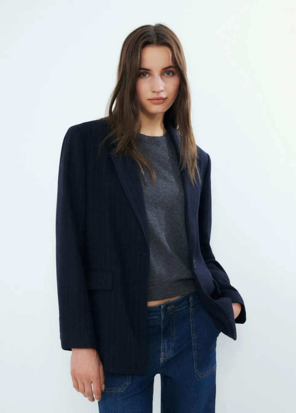 Blazer Oversize Com Risca Com La