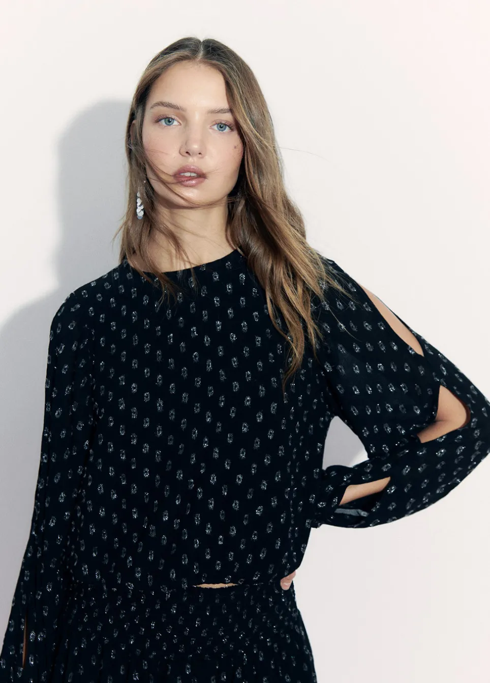 Blusa Aberturas Dobby