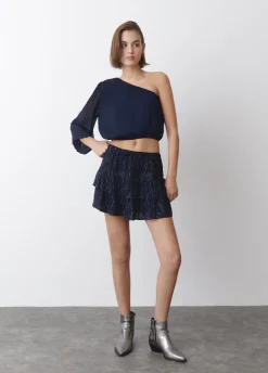 Blusa Assimetrica Colar Choker