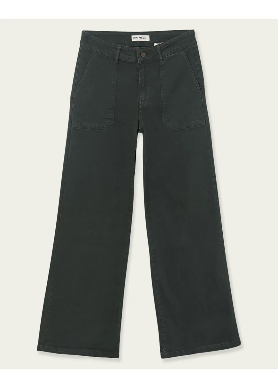 Calças Culotes Com Bolsos Frontais