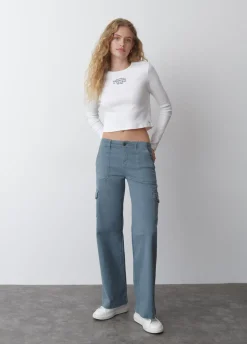 Calças Culottes Cargo