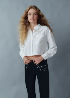 Camisa Cropped Lisa Com Bolso