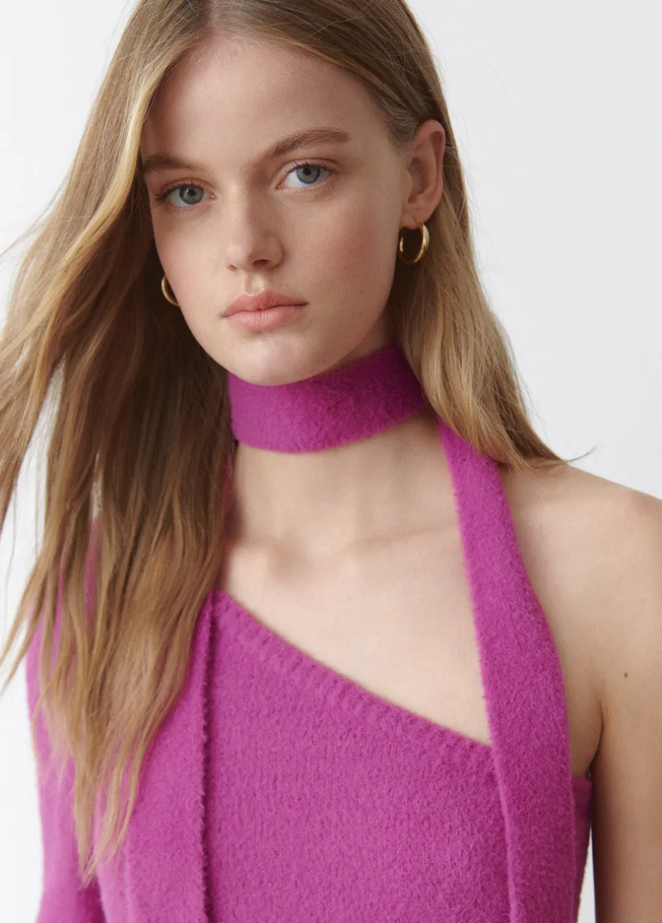 Camisola Assimetrica Pelo Cachecol