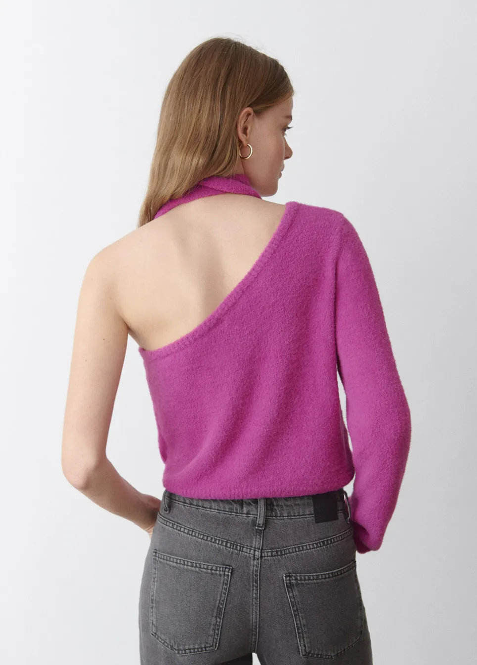 Camisola Assimetrica Pelo Cachecol