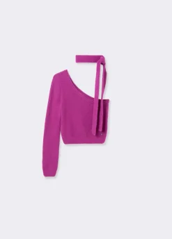 Camisola Assimetrica Pelo Cachecol