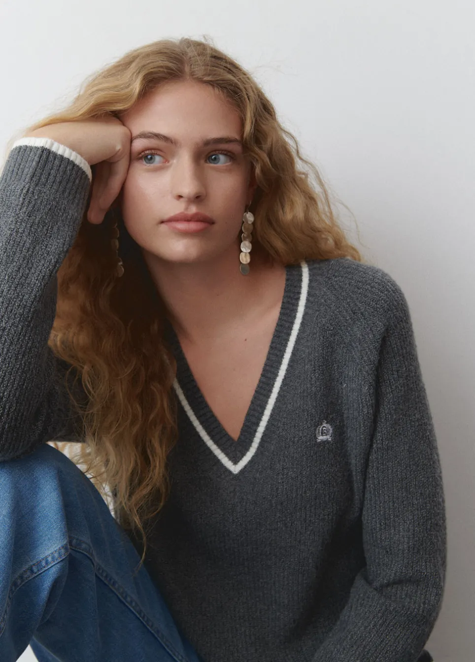 Camisola Bico Bordado