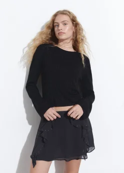 Camisola Canelada Fio Metalizado