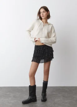 Camisola Capuz Cordas