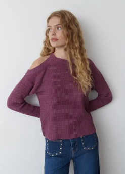 Camisola Com Cut Out E Fio Met