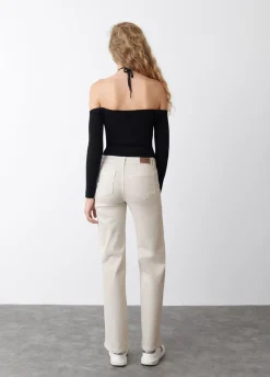 Camisola Com Decote Halter Atado