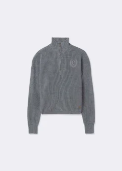 Camisola Com Fecho-Eclair E Escudo