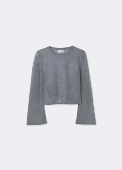 Camisola Com Rendilhado Metalizada