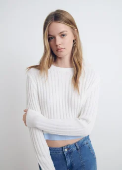 Camisola Cropped Com Detalhe De Camisa