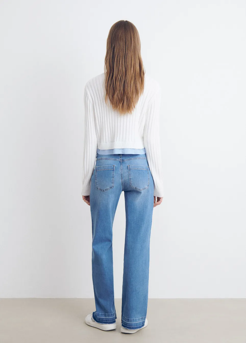 Camisola Cropped Com Detalhe De Camisa