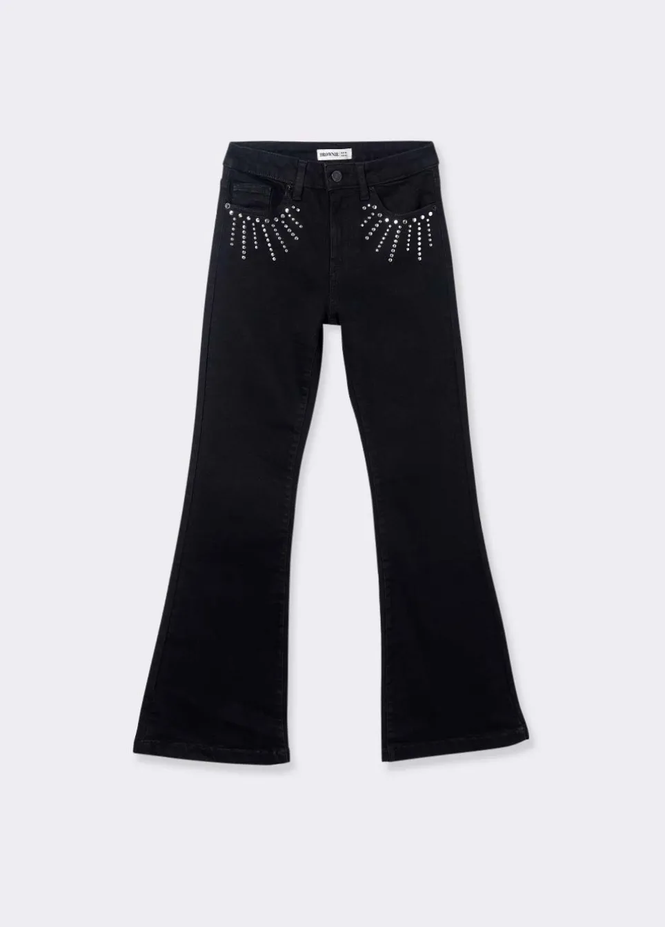 Jeans Boca De Sino Tachas