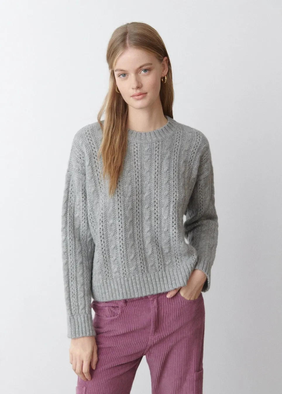 Jersey Trenzas Cuello Redondo