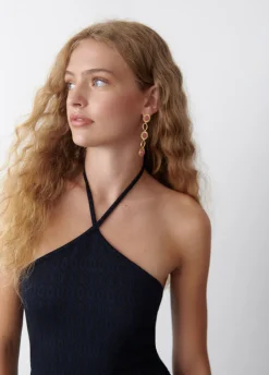 Macacao Halter Jacquard