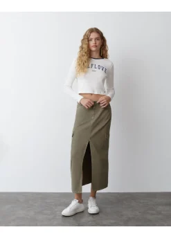 Saia Comprida De Twill