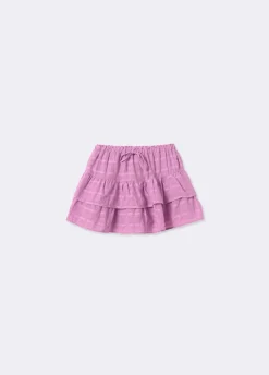 Saia De Folhos Com Textura