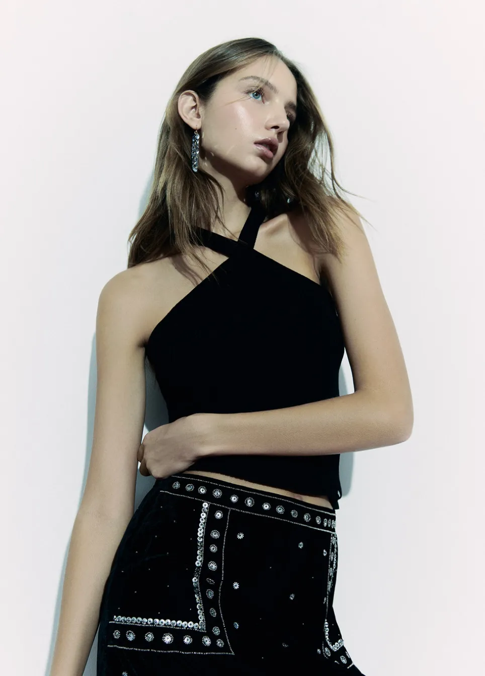Top Chenille Cruzado