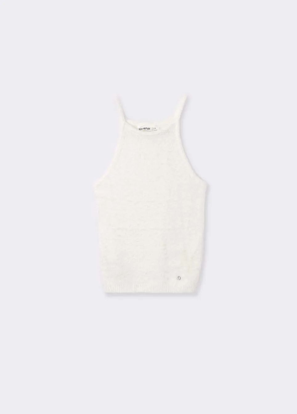 Top De Malha De Peluche Halter