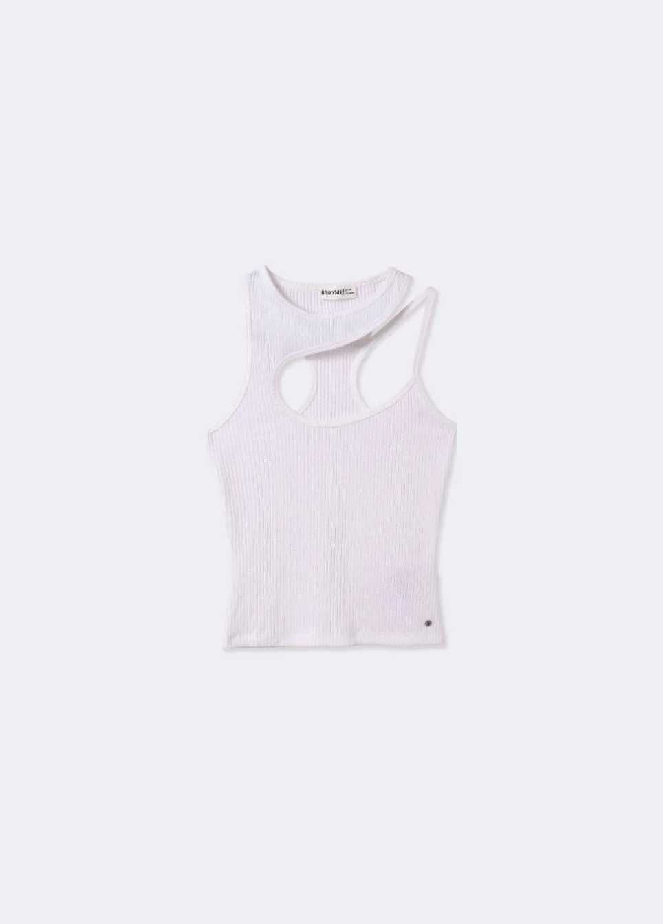 T-Shirt Alcas Cut Out Canelado