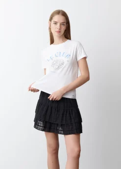 T-Shirt Com Escudo De Manga Curta