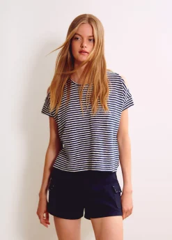 T-Shirt Riscas Abertura