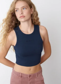 T-Shirt Sem Manga Bordada