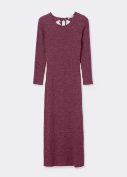 Vestido Canelado Decote Costas
