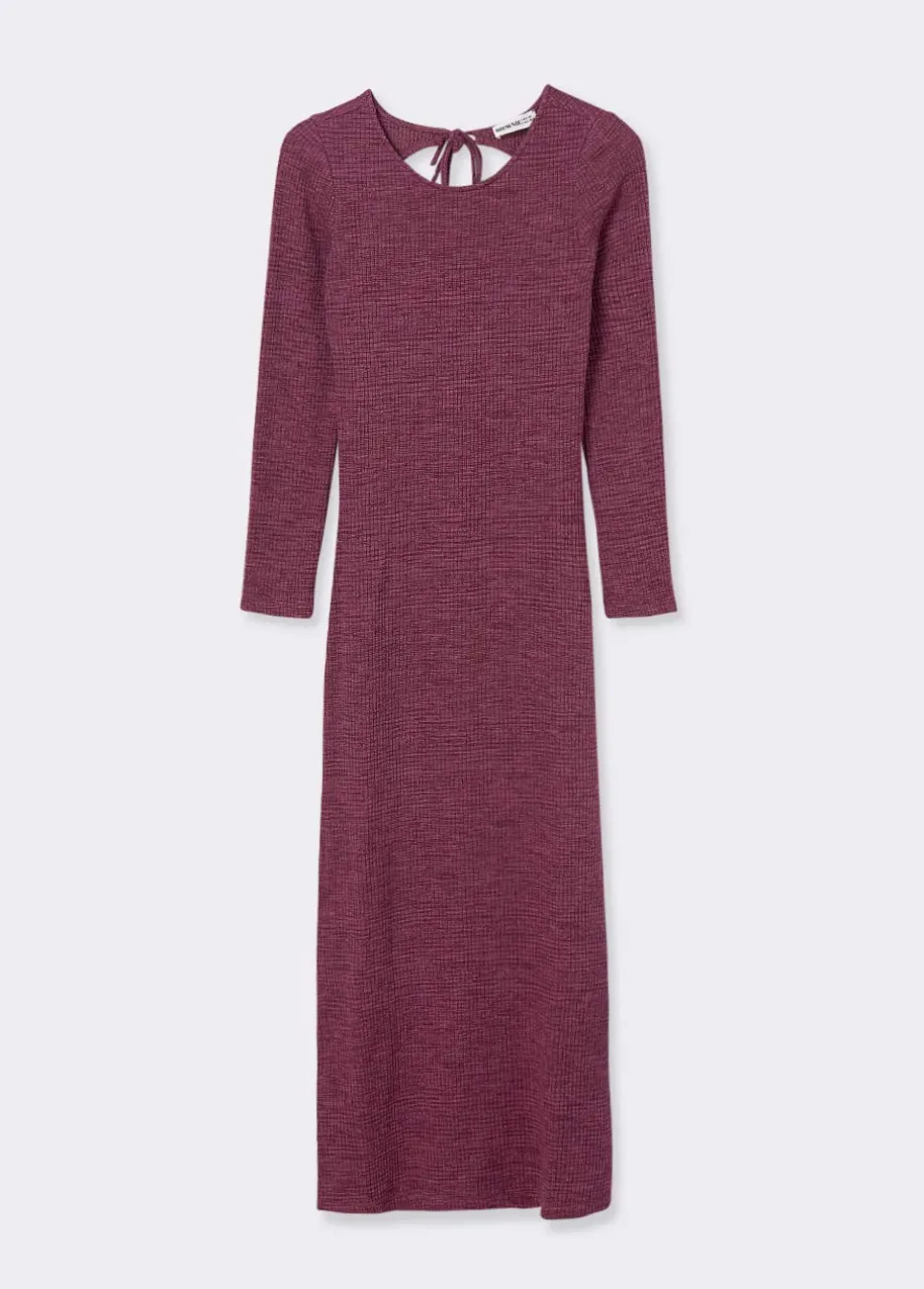 Vestido Canelado Decote Costas