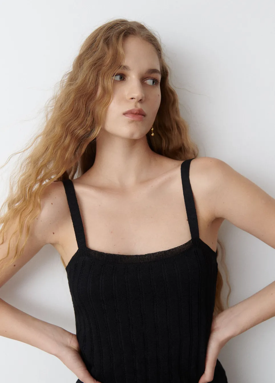 Vestido Malha Gola Quadrada